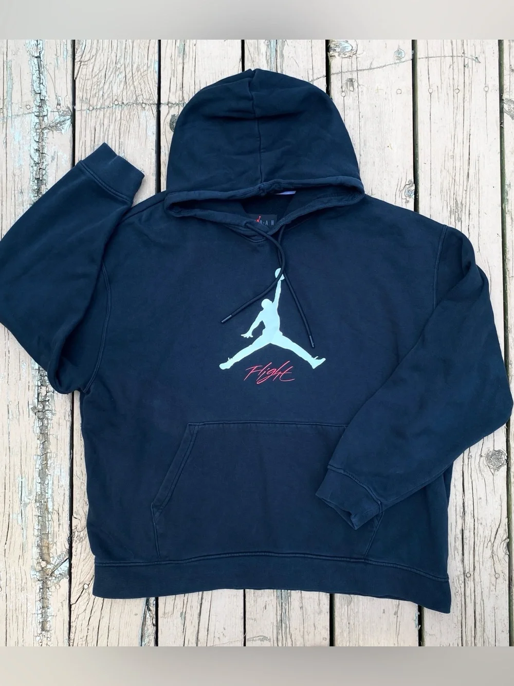 Air Jordan Jumpman Logo Flight Pullover Hoodie, Black, Men’s XL
